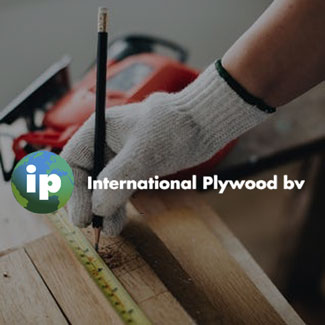 International Plywood logo and atmospheric image