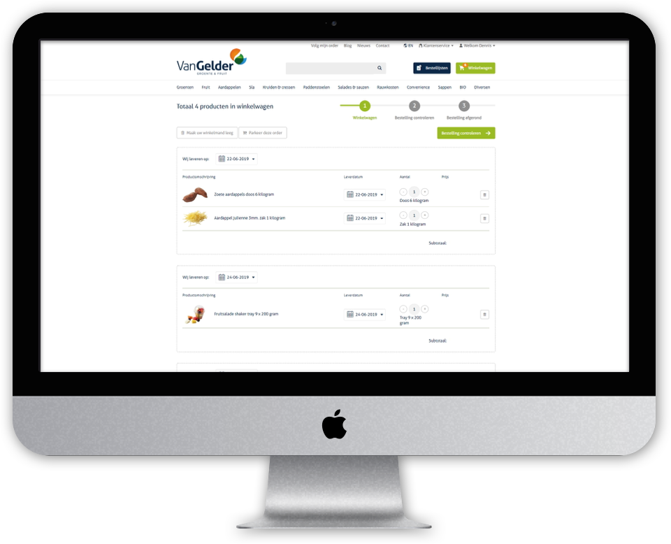 Van Gelder B2B e-commerce platform - B2C shopping experience