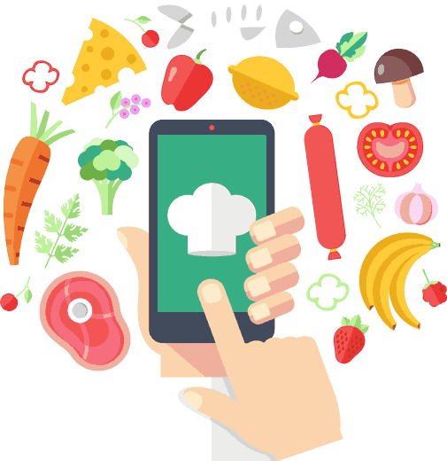 Voedingsmiddelen bestellen op mobiel